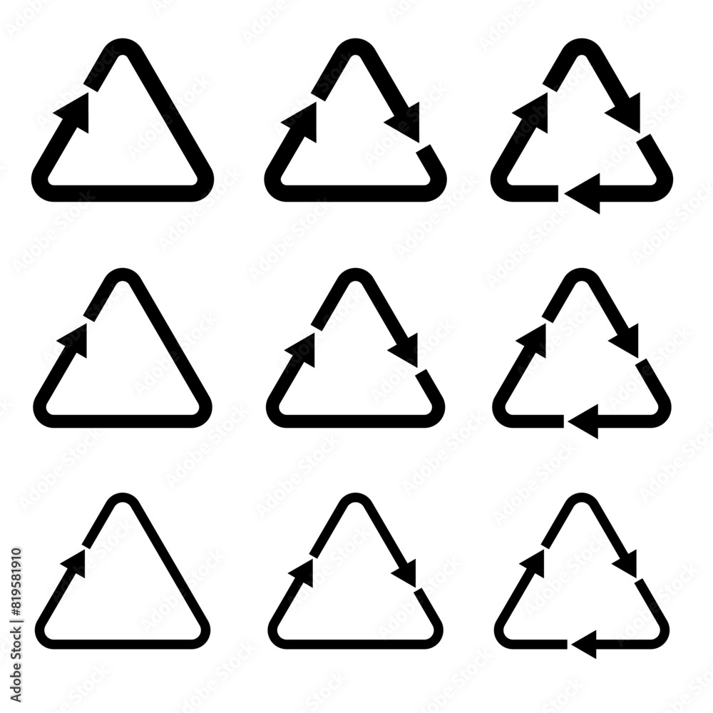 Recycle icon set. Set of circle arrows isolated on white background. Rotate arrow and spinning loading symbol. Circular rotation loading elements, redo process. Recycle icon set. Set of circle arrows isolated on white background. Rotate arrow and spinning loading symbol. Circular rotation loading elements, redo process.