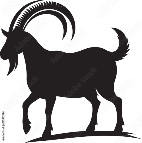 goat Vector   goat vector illustration  goat emblem design  Goat silhouette