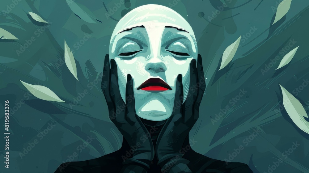 Mime artist tells tales using only gestures and movement.