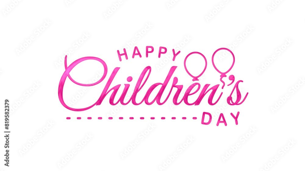 Happy Children's Day Text Animation. Great for Happy Children's Day Celebrations with transparent background, for banner, social media feed wallpaper stories Happy Children's Day Text Animation. Great for Happy Children's Day Celebrations with transparent background, for banner, social media feed wallpaper stories