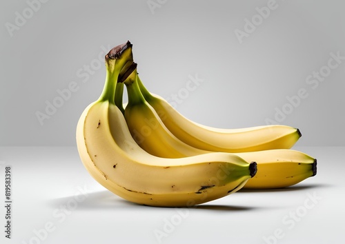 One banana isolated on a white background with clipping path. photo