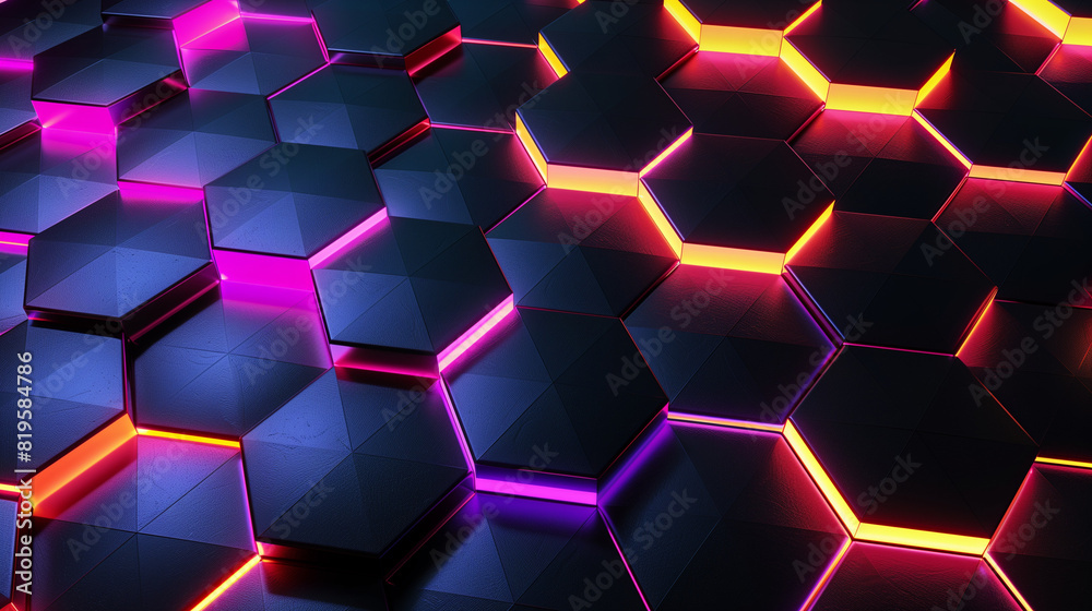 abstract background with hexagons Generative AI abstract background with hexagons Generative AI