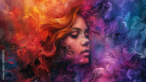 Artist paints emotions in vivid colors  revealing their inner state.