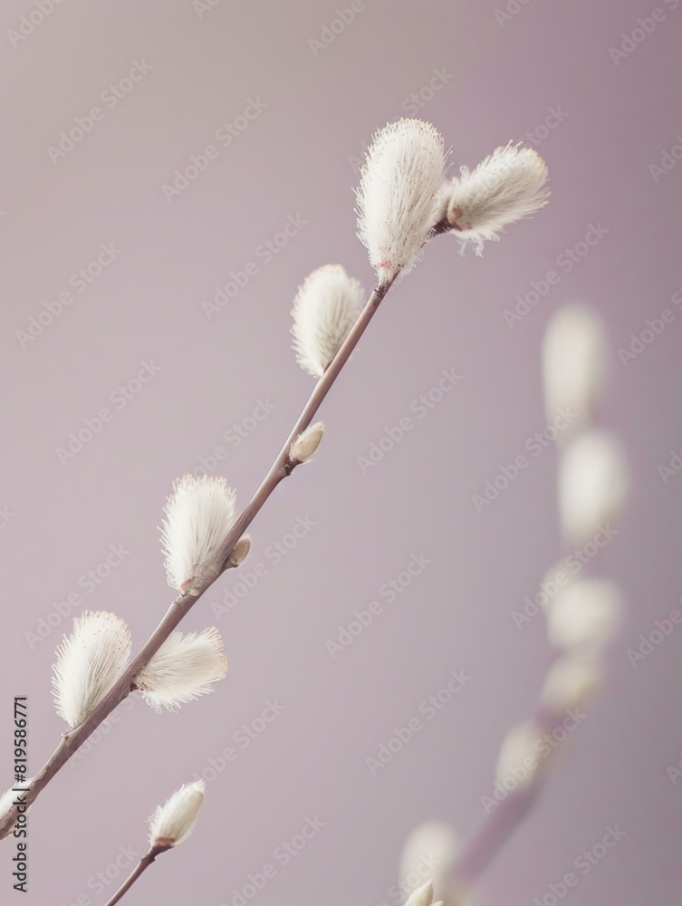 A close up of a branch with white flowers on it. AI. A close up of a branch with white flowers on it. AI.