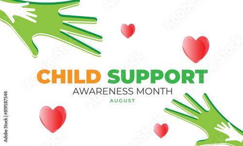 Child support awareness month. background, banner, card, poster, template. Vector illustration.