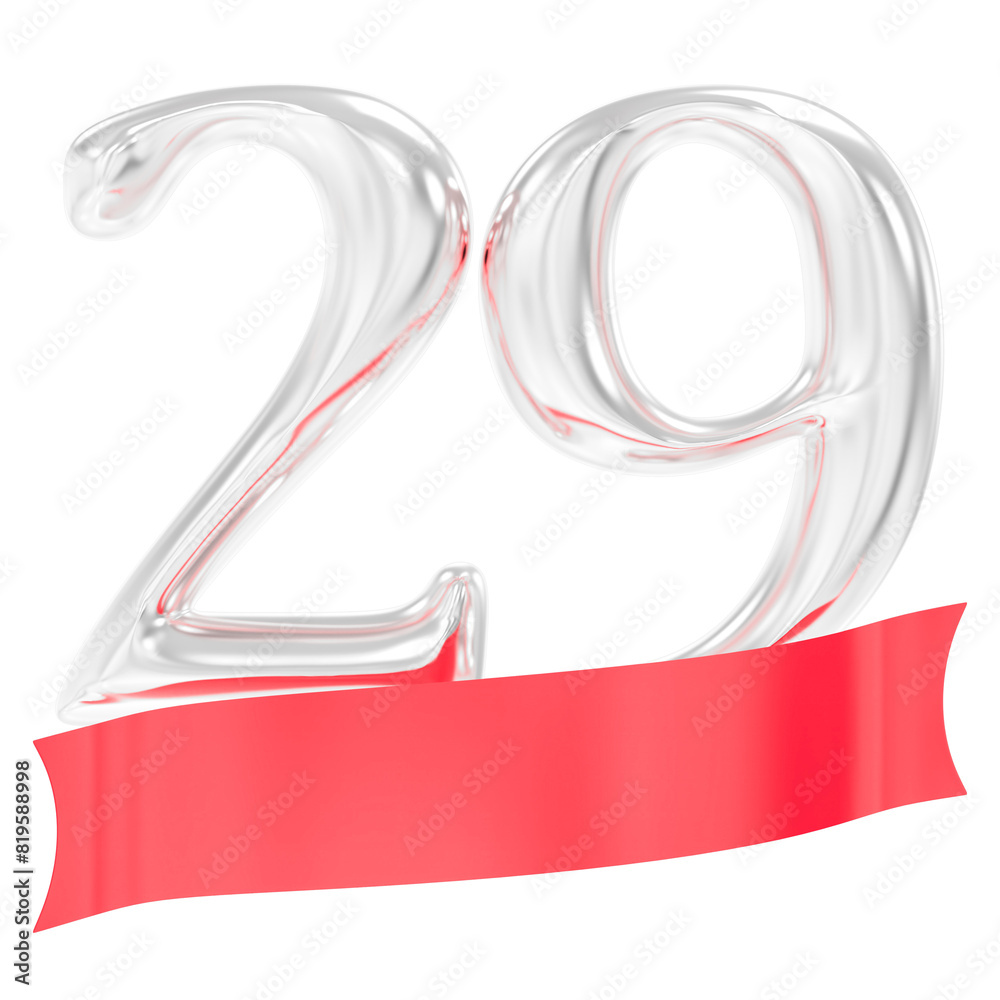 Happy Anniversary 29 Years 3d Rendering Happy Anniversary 29 Years 3d Rendering