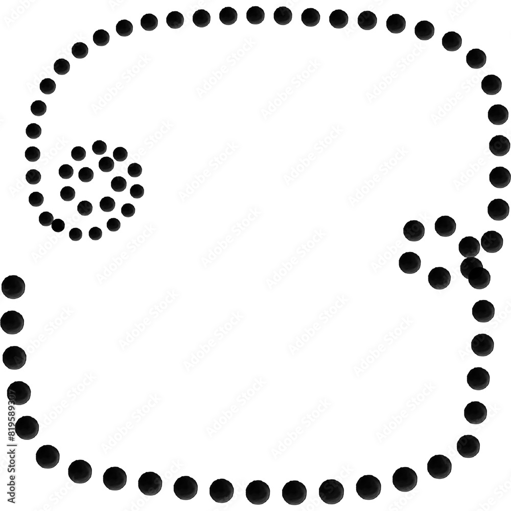 Halftone square, Copy space framed by circle pattern Halftone square, Copy space framed by circle pattern