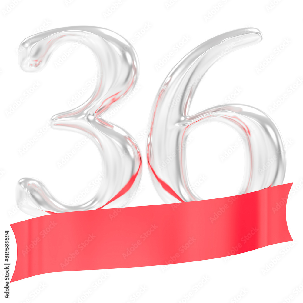 Happy Anniversary 36 Years 3d Rendering Happy Anniversary 36 Years 3d Rendering