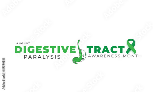 Digestive tract paralysis awareness month. background, banner, card, poster, template. Vector illustration.