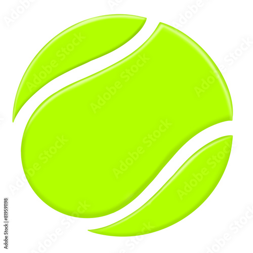 cartoon tenis ball isolated illustration.