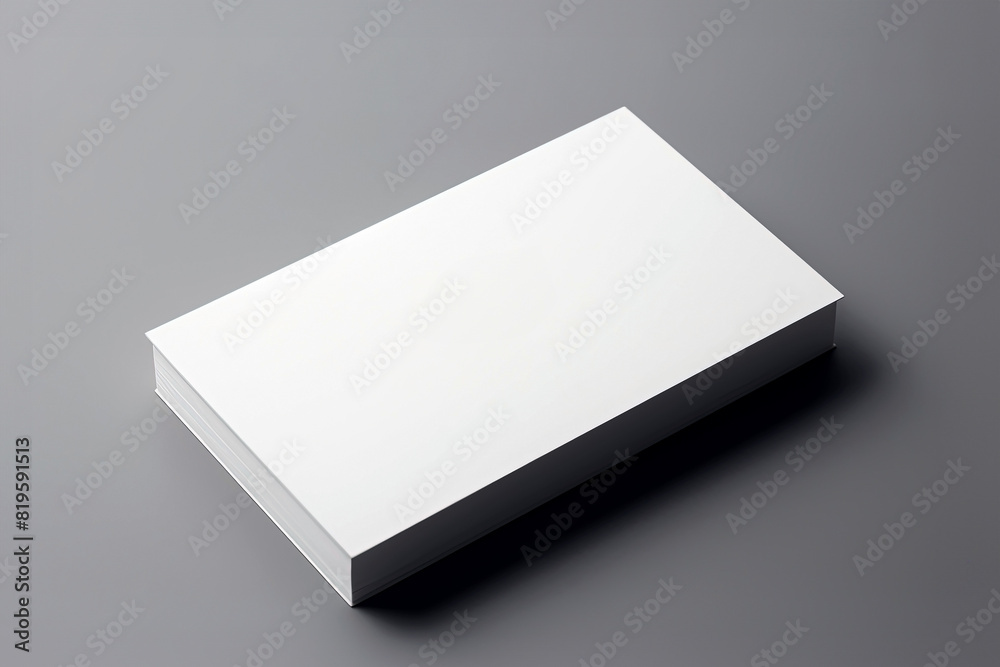 Blank business card on a gray background. Generative Ai Blank business card on a gray background. Generative Ai