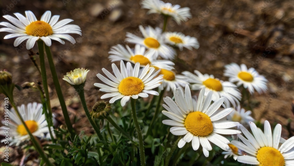 Fototapeta premium daisies in a field