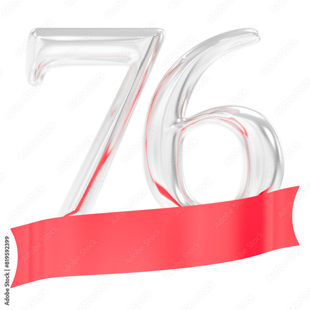 Happy Anniversary 76 Years 3d Rendering Happy Anniversary 76 Years 3d Rendering
