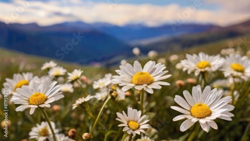 Scenic View of Flora and Mountains