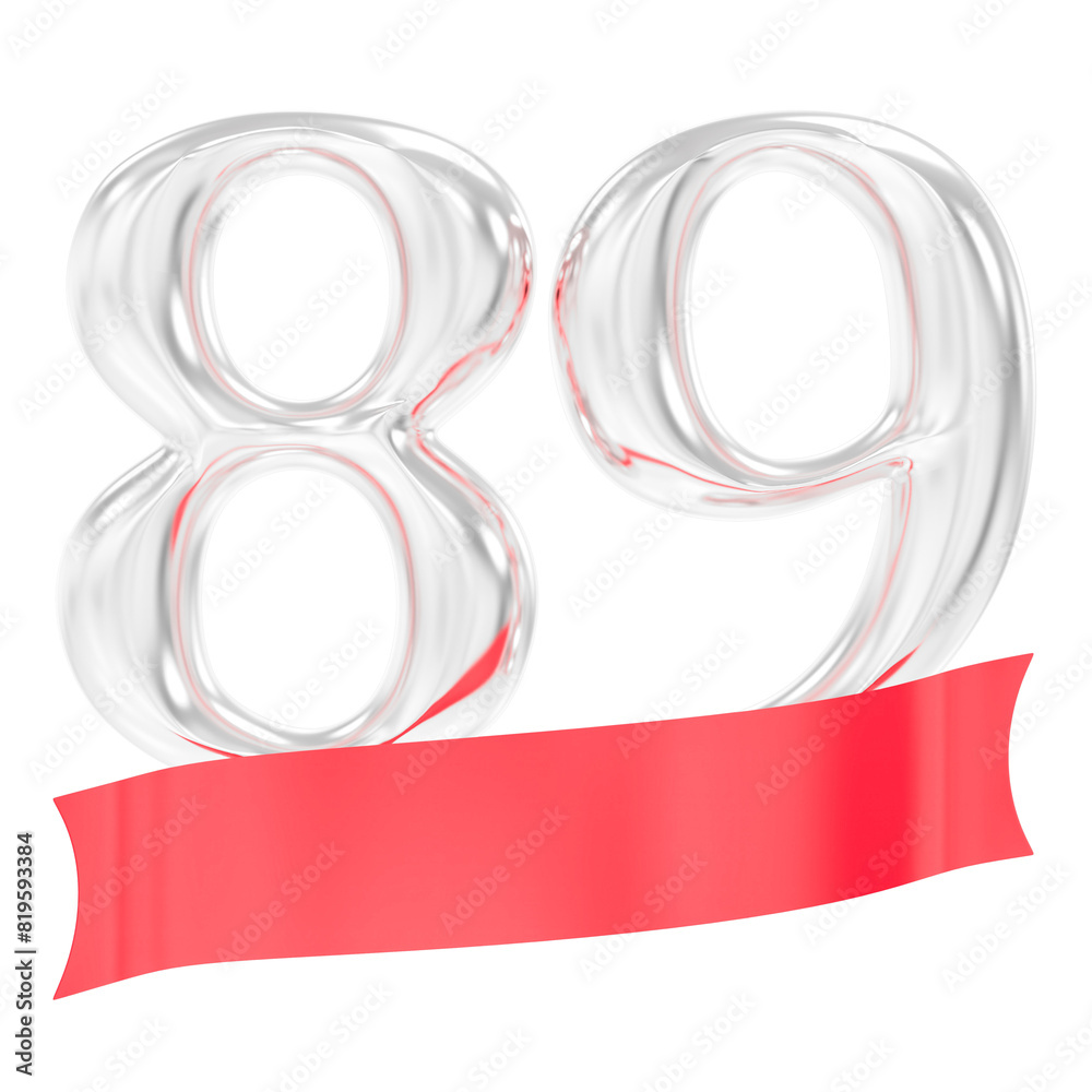Happy Anniversary 89 Years 3d Rendering Happy Anniversary 89 Years 3d Rendering