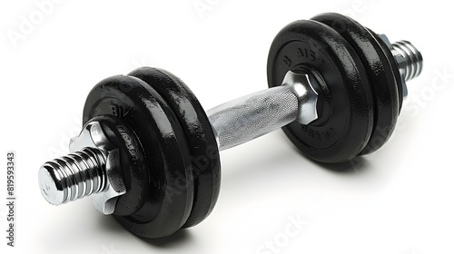 Athlete Training with Dumbbells Dedication to Strength and Power