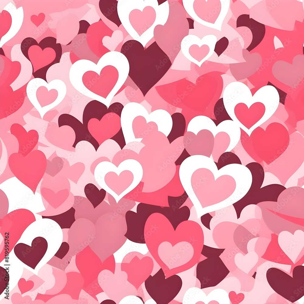 heart pattern vector illustration with St. Valentines day colors