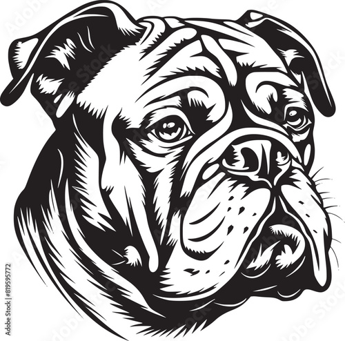 Wallpaper Mural Vector of a dog head Torontodigital.ca