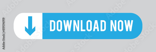 blue download button isolated on white background with download icon. download icon. downloading icon.