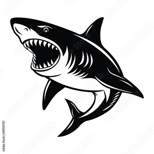 silhouette of a shark illustration