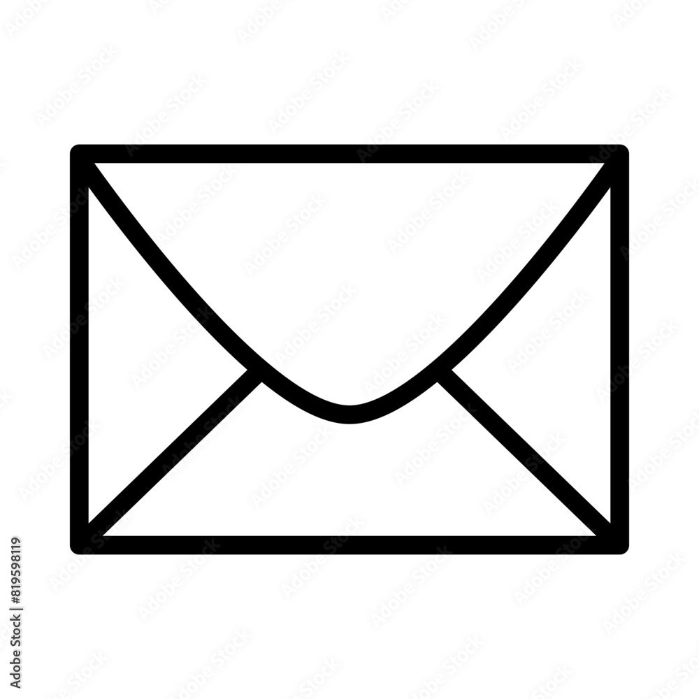 email icon or logo illustration outline black style email icon or logo illustration outline black style