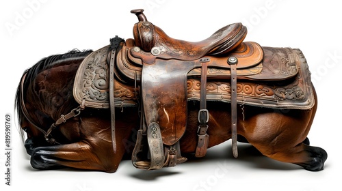 Horse Saddle for Riding Enthusiast AAA Equipment for Passionate Horsemen photo