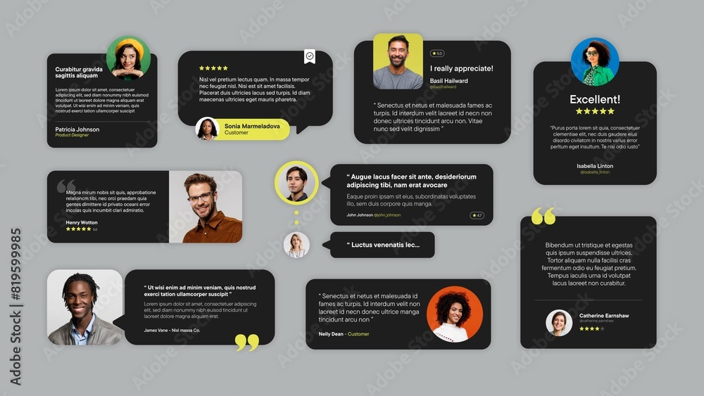 Testimonials & Quotes Video Template Stock Template | Adobe Stock
