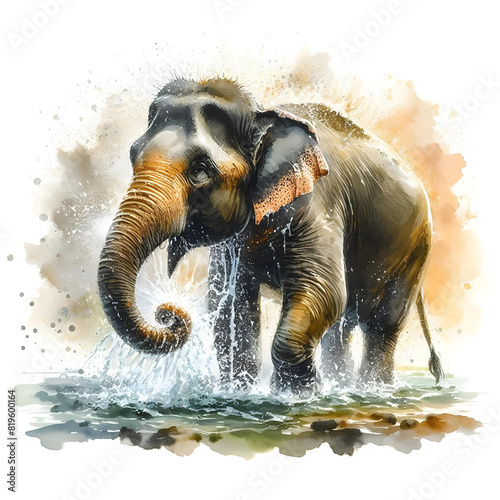Elephant bathing