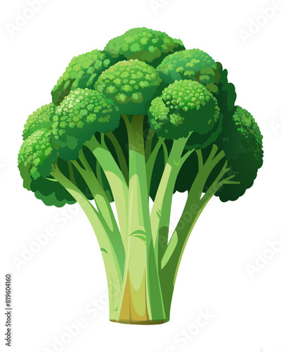 Fresh green broccoli vector illustration 