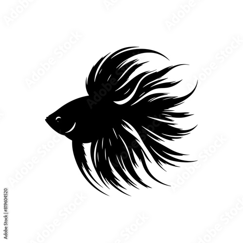 Perfectly Crafted Angelfish Silhouette Ideal for Nautical and Oceanic Decor - angelfish illustration
