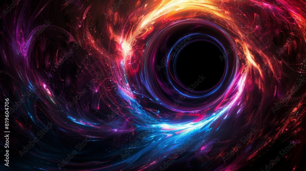 abstract colorful black hole background abstract colorful black hole background
