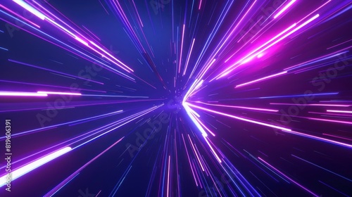 Cyber, digital, speed of light road speed concept. fast neon background