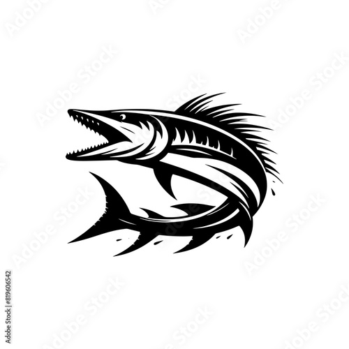 Artistic Barracuda Silhouette for High-End and Unique Artworks - barracuda illustration 