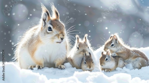 The fur density of animals in winter