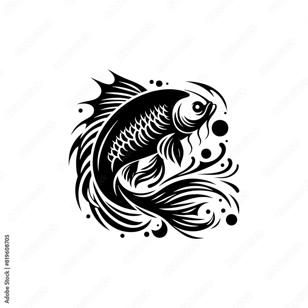 Simple and Stylish Carp Silhouette for Various Graphic Design Projects - minimalist carp vector
Simple and Stylish Carp Silhouette for Various Graphic Design Projects - minimalist carp vector