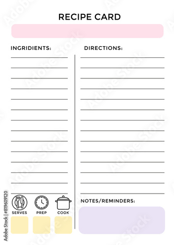 Recipe card
