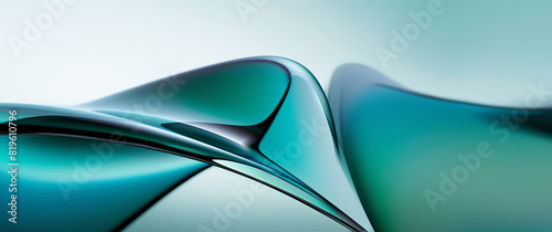 Fototapeta Naklejka Na Ścianę i Meble -  Wavy Glass Shapes Background