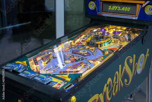 Konstfotografi Vintage 70's Multicolor Pinball Machine.