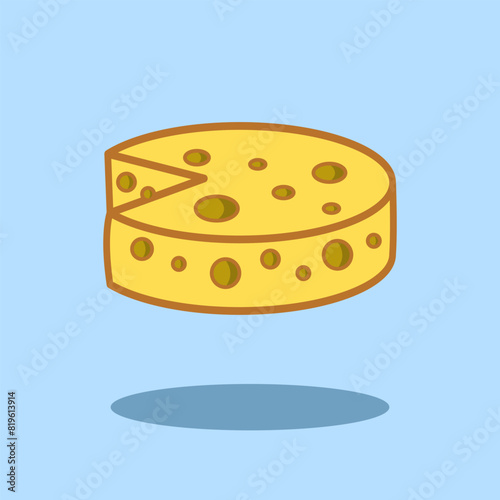Vector illustration Cheese. Vector design Cheese. Dairy Milk Cheese Vector Cartoon design illustration and icon for website, digital and print