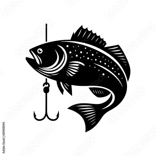 Regal Cod Fish Silhouette: Exuding Sophistication in Coastal Designs - cod fish illustration
