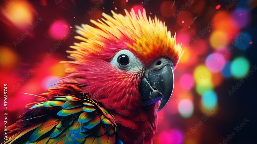 Obraz premium 鳥の顔クローズアップ,Generative AI AI画像