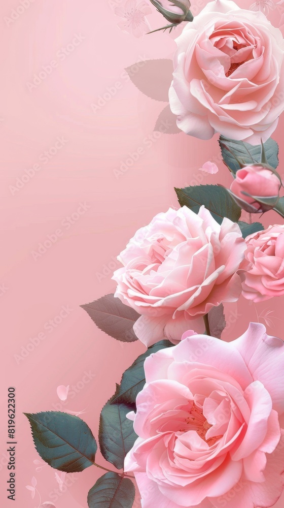 Beauty pink rose flower copy space decoration nature background Beauty pink rose flower copy space decoration nature background