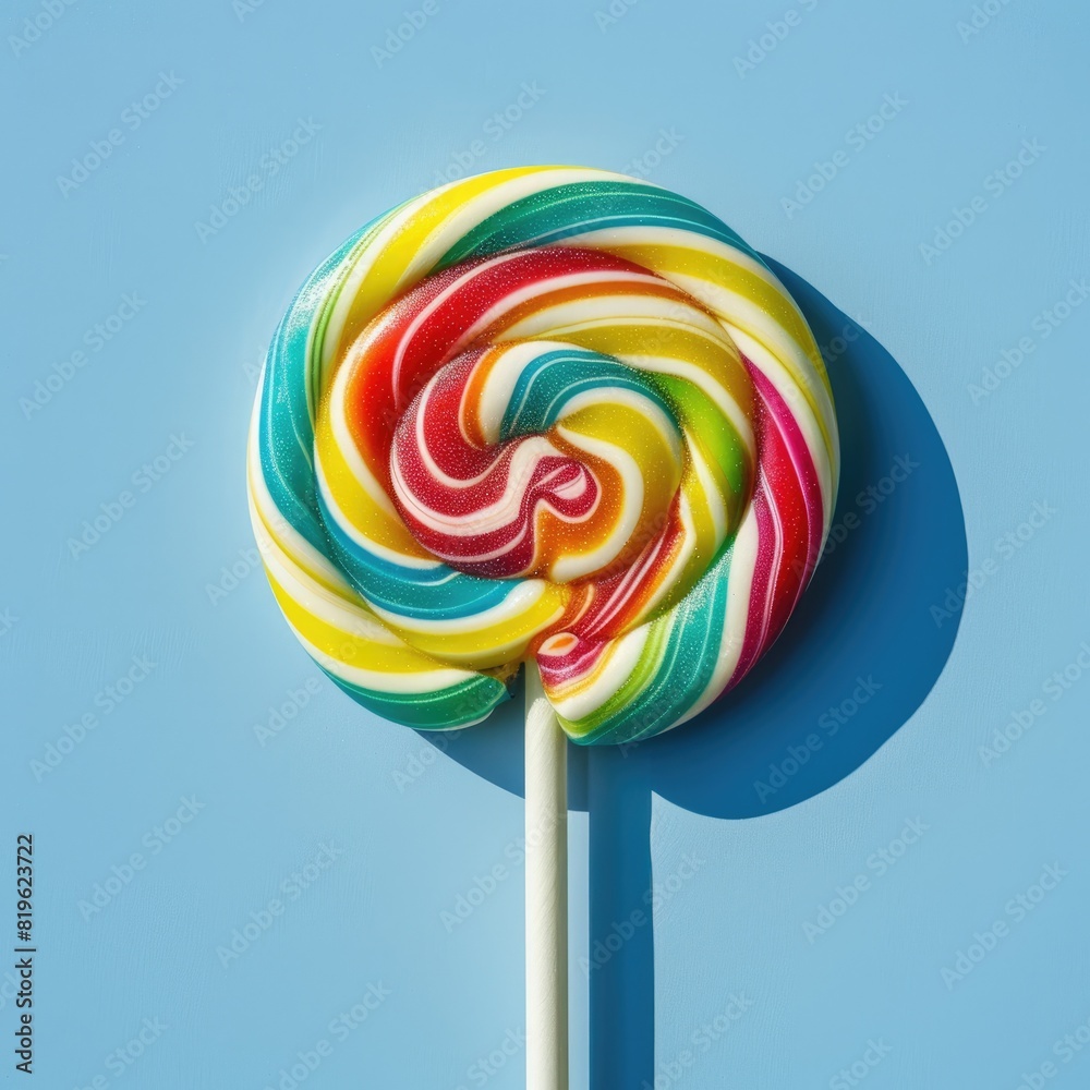 White Candy. Colorful Lollipop Isolated on White Background White Candy. Colorful Lollipop Isolated on White Background