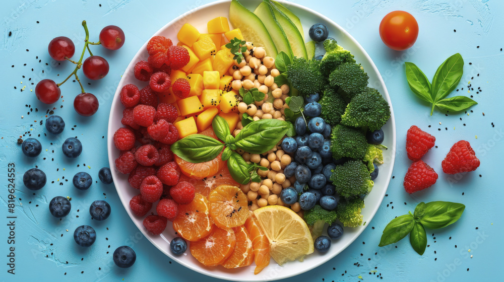 the concept of a balanced plate sections for proteins, grains ...