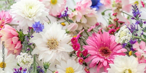 Wild Flowers Background. Abundance of Beautiful Blooming Blossoms with Aromatic Aroma