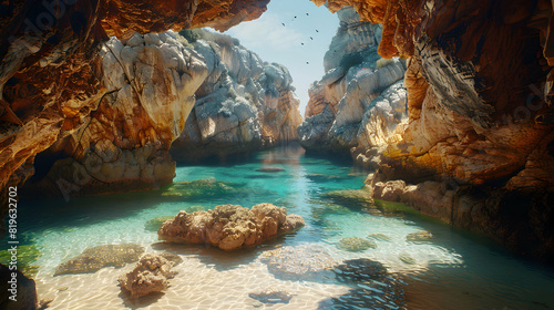 Explore Portugal s Hidden Grottoes: Stunning Rock Formations and Crystal Clear Waters for a Magical Experience photo