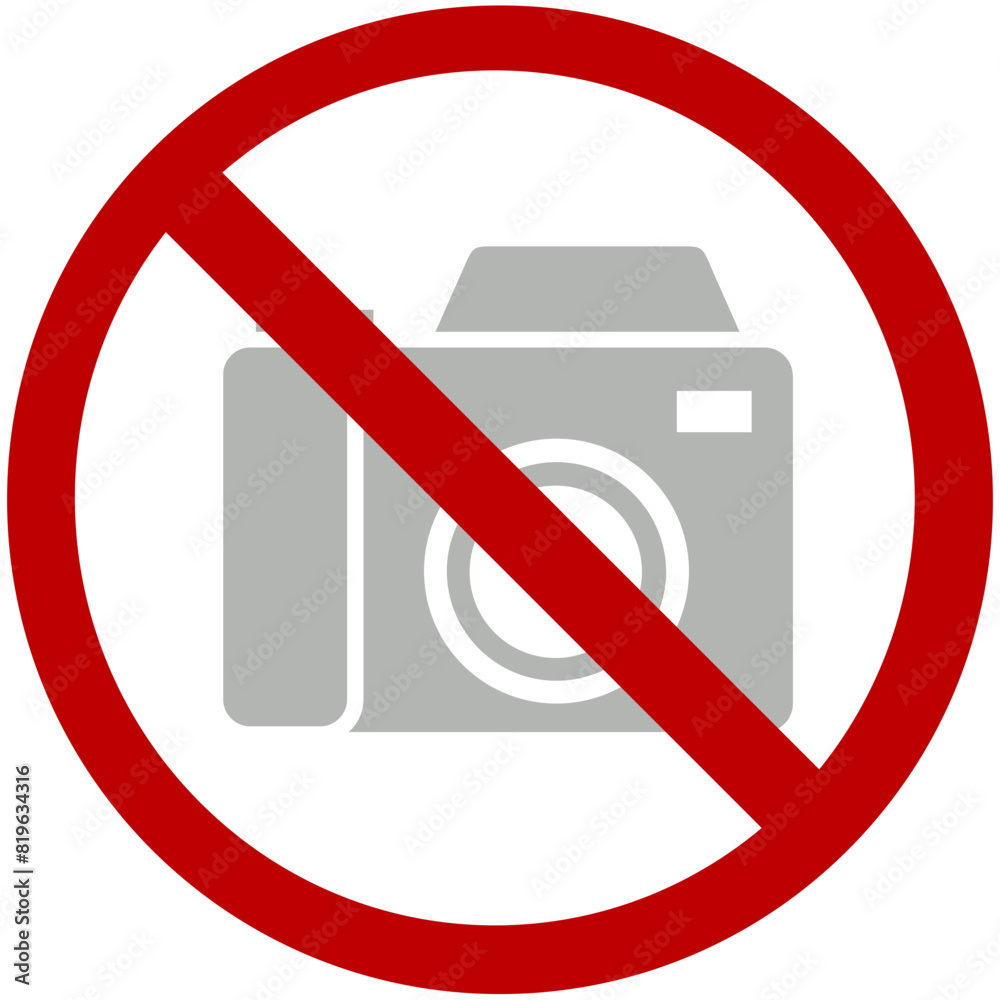 No Photo, prohibition and forbidden sign vector graphics No Photo, prohibition and forbidden sign vector graphics