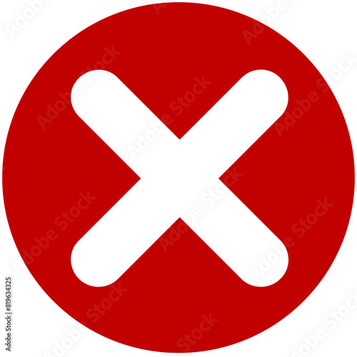 Wrong , No, red cross icon buttons vector graphics