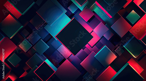 Abstract colorful background with squares photo
