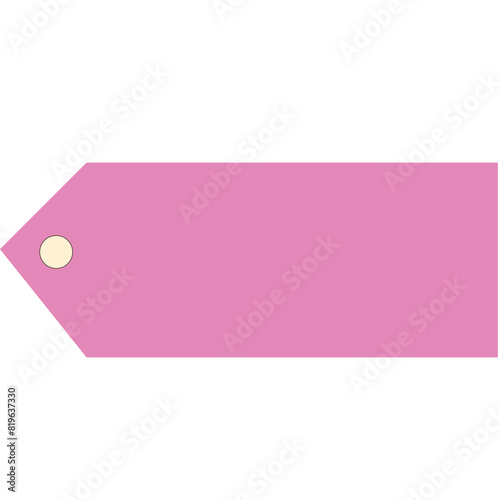 pink label tag vector